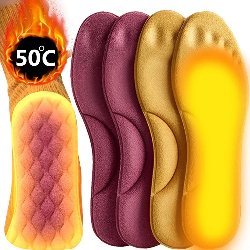 Semelles auto-chauffantes mémoire de forme, massage & chaleur hiver