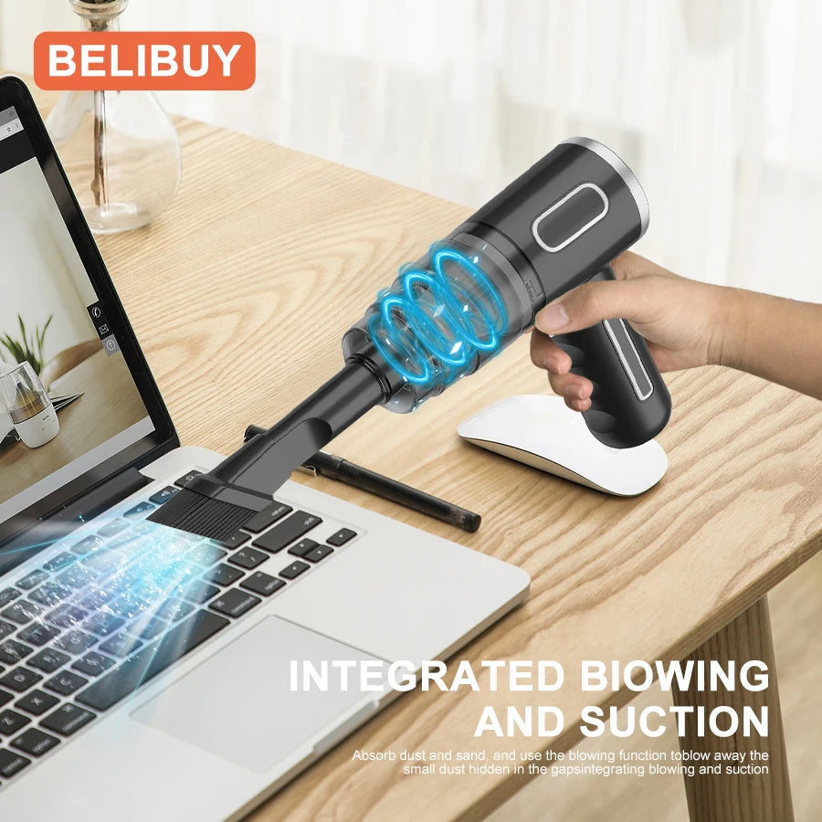Aspirateur Portable Sans Fil – Voiture & Maison, Puissant et Léger