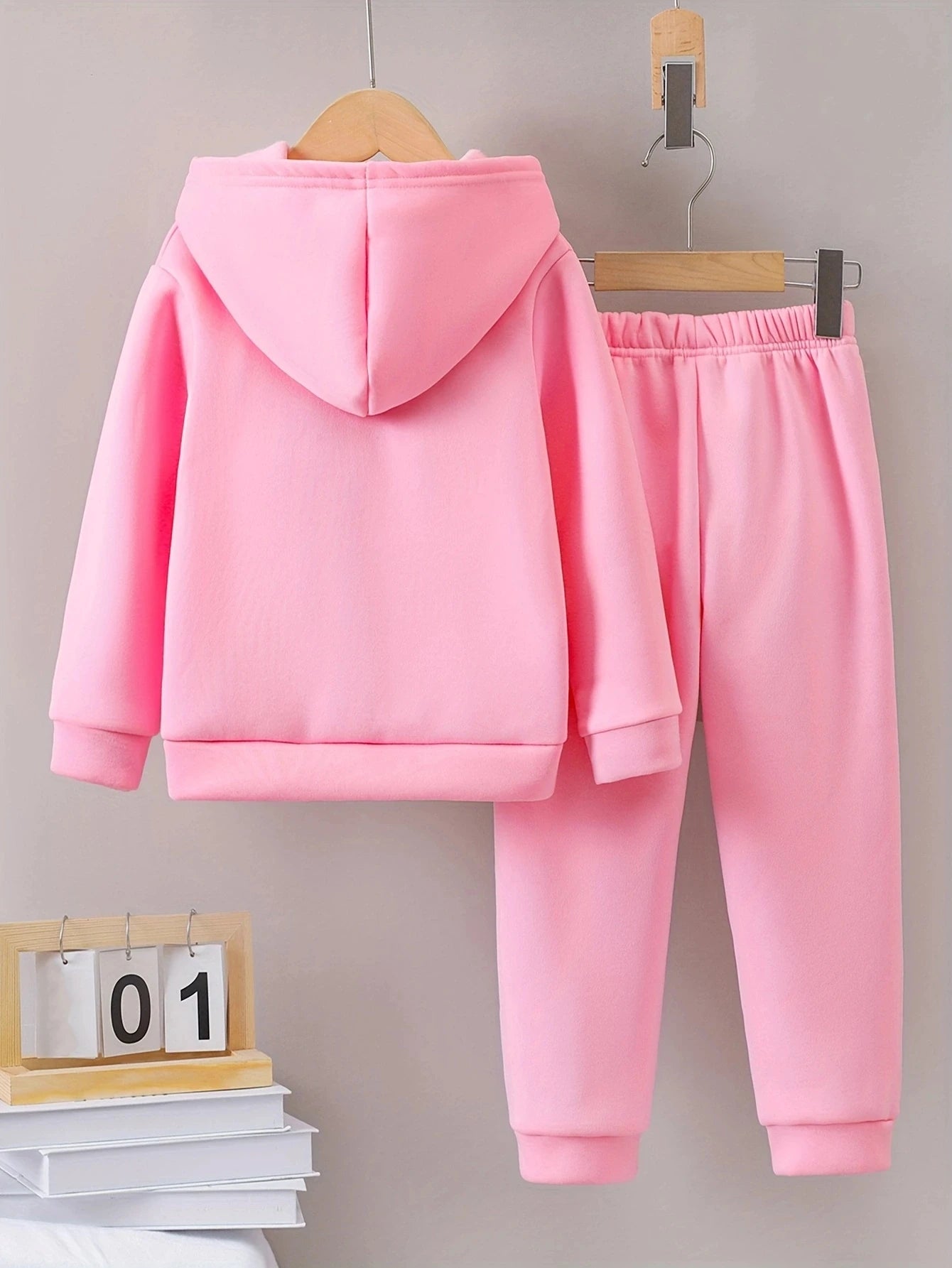 Ensemble sport fille 2 pièces – Sweat à capuche & pantalon chaud