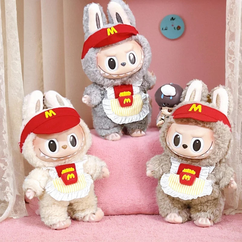 Vêtements pour poupée Labubu 17 cm – Tenue peluche Pop Mart