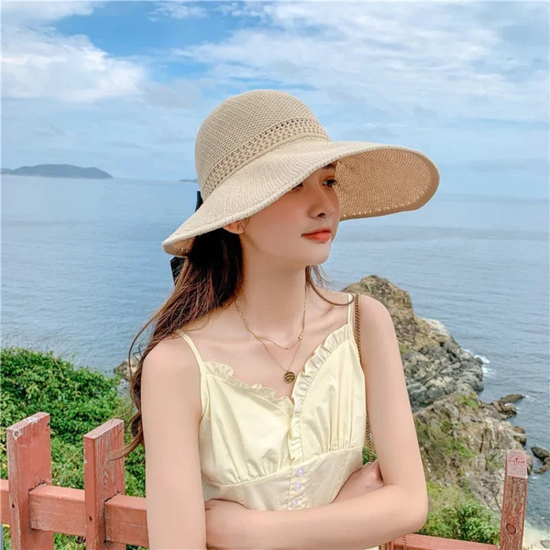Chapeau femme été pliable UV, grand bord, respirant AfricSun
