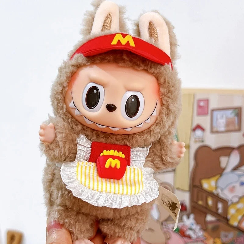 Vêtements pour poupée Labubu 17 cm – Tenue peluche Pop Mart