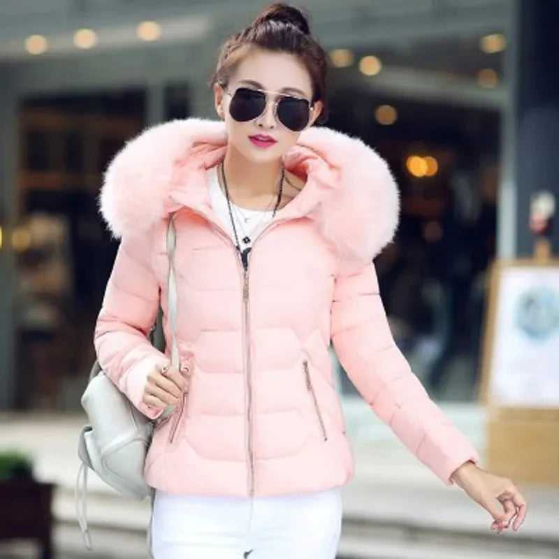 Veste hiver femme – Chaude, légère & col en fourrure
