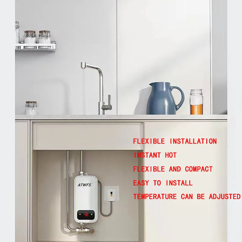 Chauffe-eau instantané 220V 4000W portable pour salle de bain/cuisine
