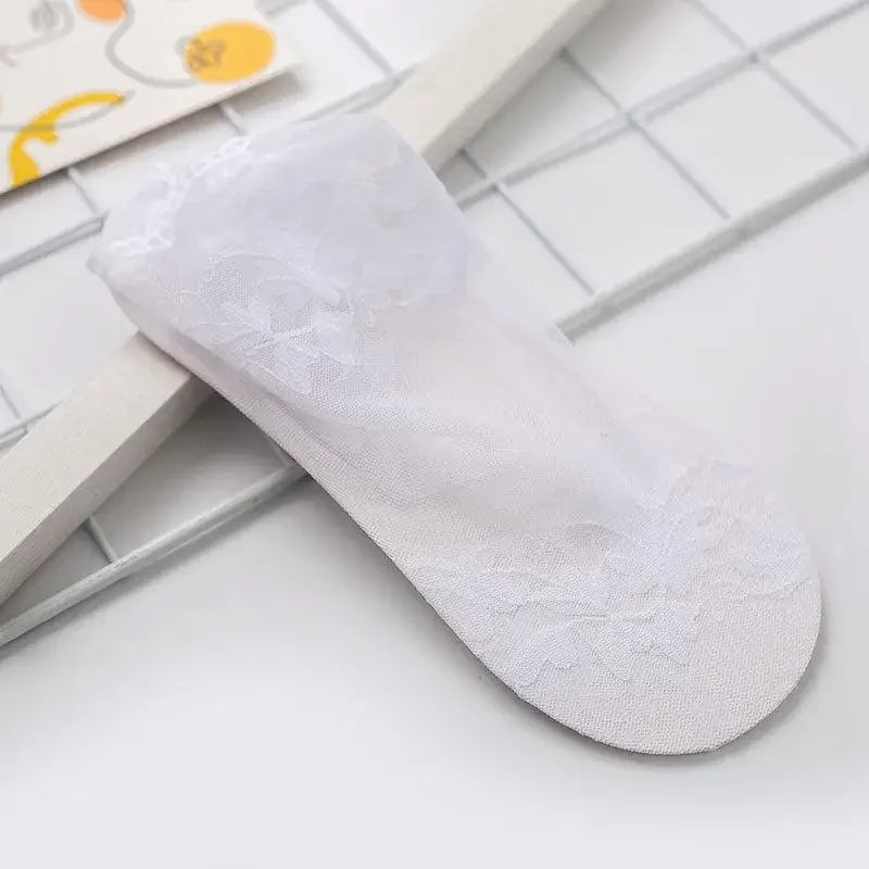 Chaussettes invisibles dentelle femme – Antidérapantes et respirantes