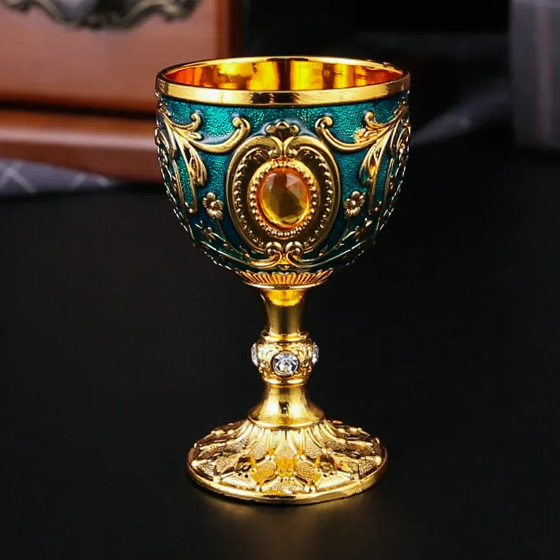 Calice Saint Graal ⚜️ – Coupe médiévale vintage gravée à la main