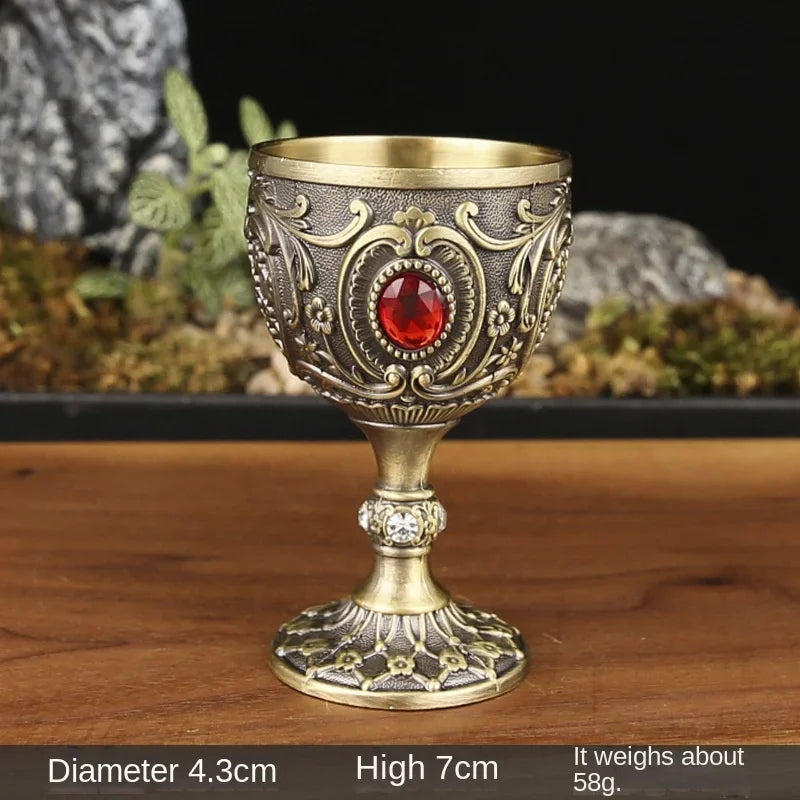 Calice Saint Graal ⚜️ – Coupe médiévale vintage gravée à la main