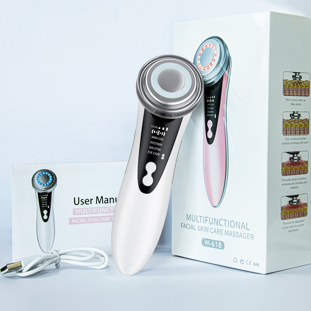 Appareil visage 7 en 1 – Lifting, anti-âge, lumière LED