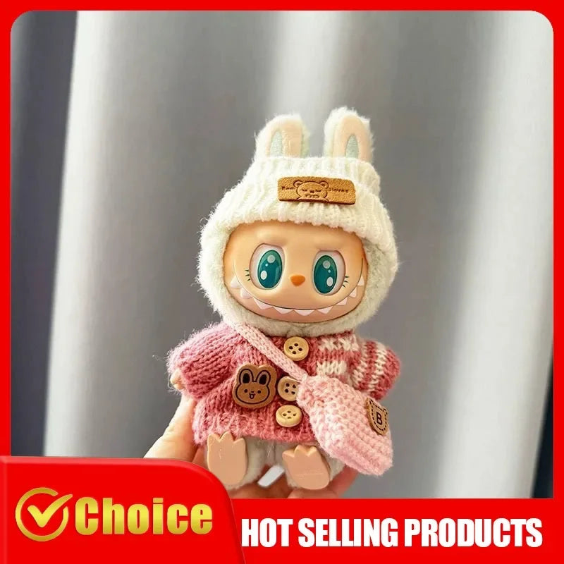 Vêtements Labubu Party – Tenue lapin de Pâques pour poupée 17 cm