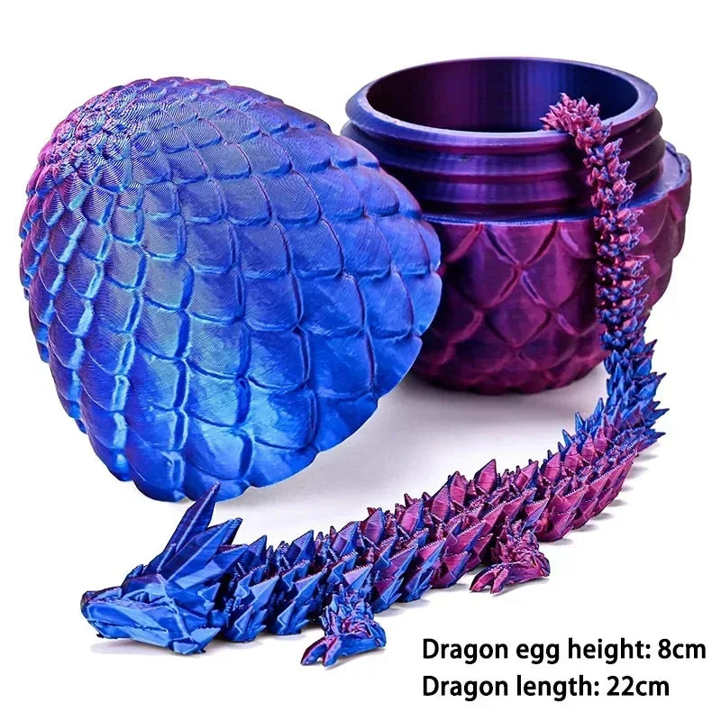 Œuf Dragon Caméléon 3D 🐉 – Jouet déco anti-stress