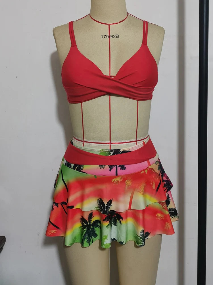 Maillot 2 Pièces Femme – Taille Haute Tummy Control Été