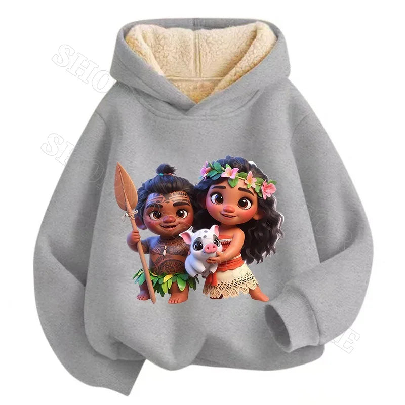 Sweat Moana 2 Enfant à Capuche en Cachemire – Garçon & Fille