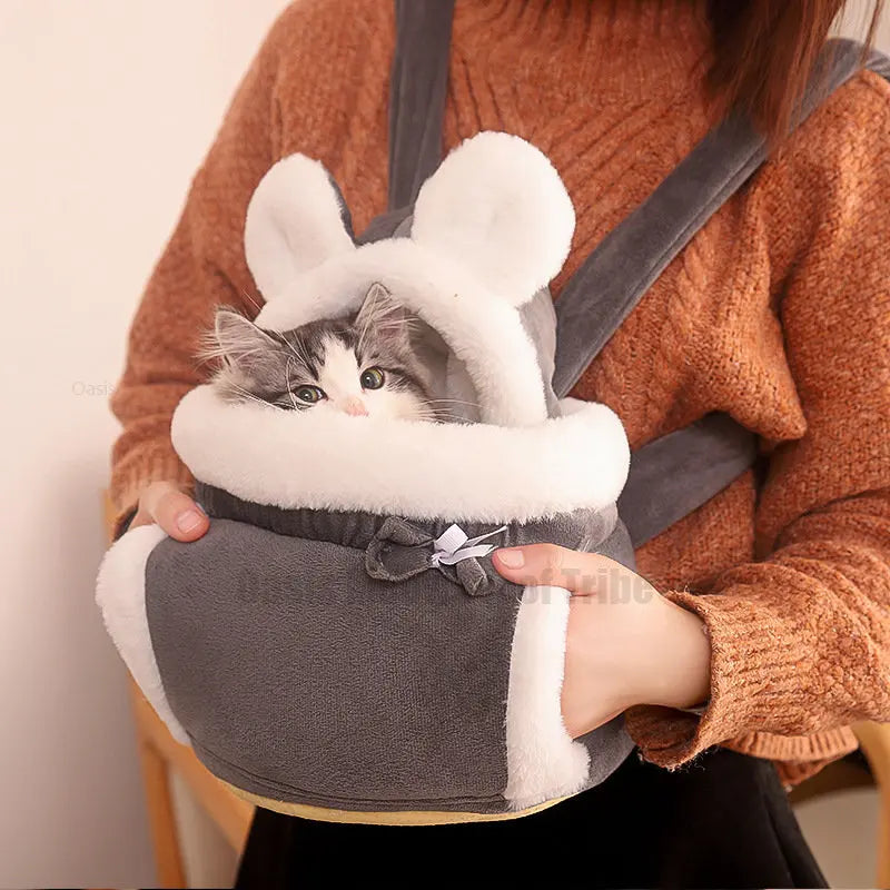 Sac de transport chaud hiver pour petits chiens et chats – Peluche