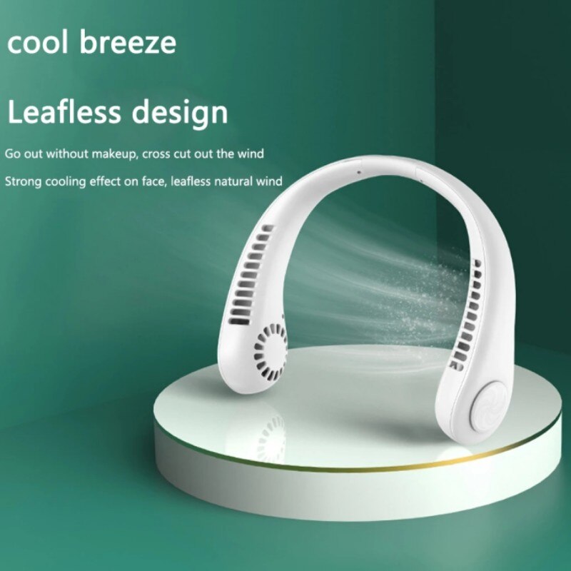 Ventilateur de Cou Sans Lame 1200mAh – 3 Vitesses Rechargeable