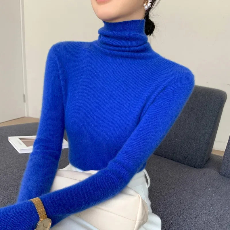 Pull col roulé femme 🧶 – Chaud, doux & chic automne-hiver