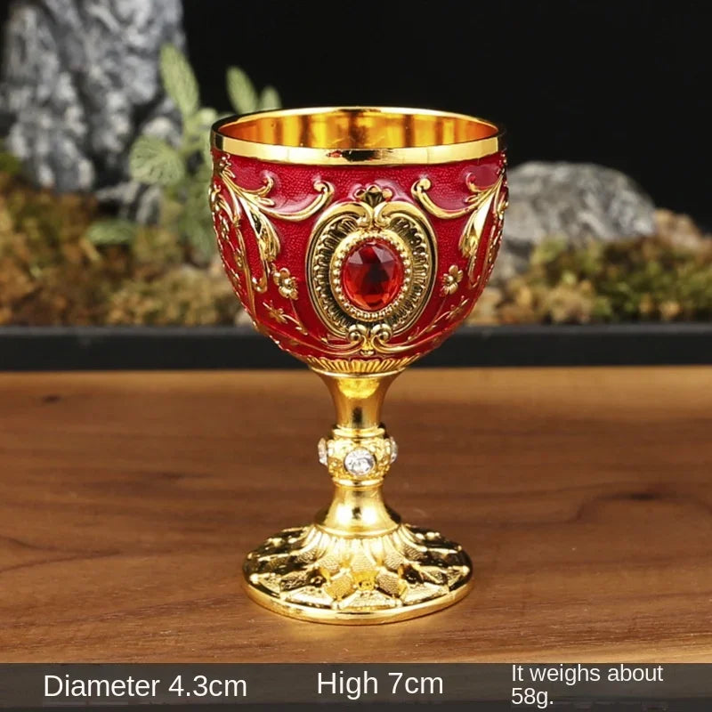 Calice Saint Graal ⚜️ – Coupe médiévale vintage gravée à la main