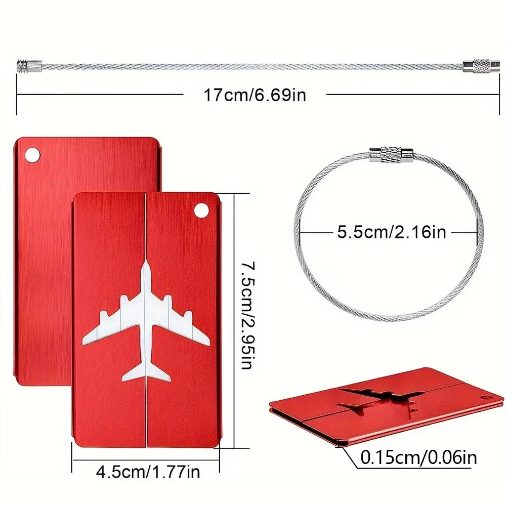 Étiquette Valise Aluminium – Tag Bagage Antiperte avec Nom