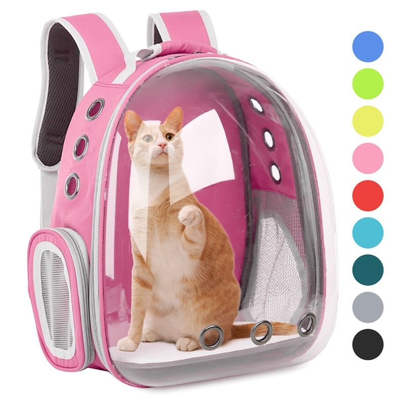 Sac à dos capsule transparent pour animaux, portable et respirant