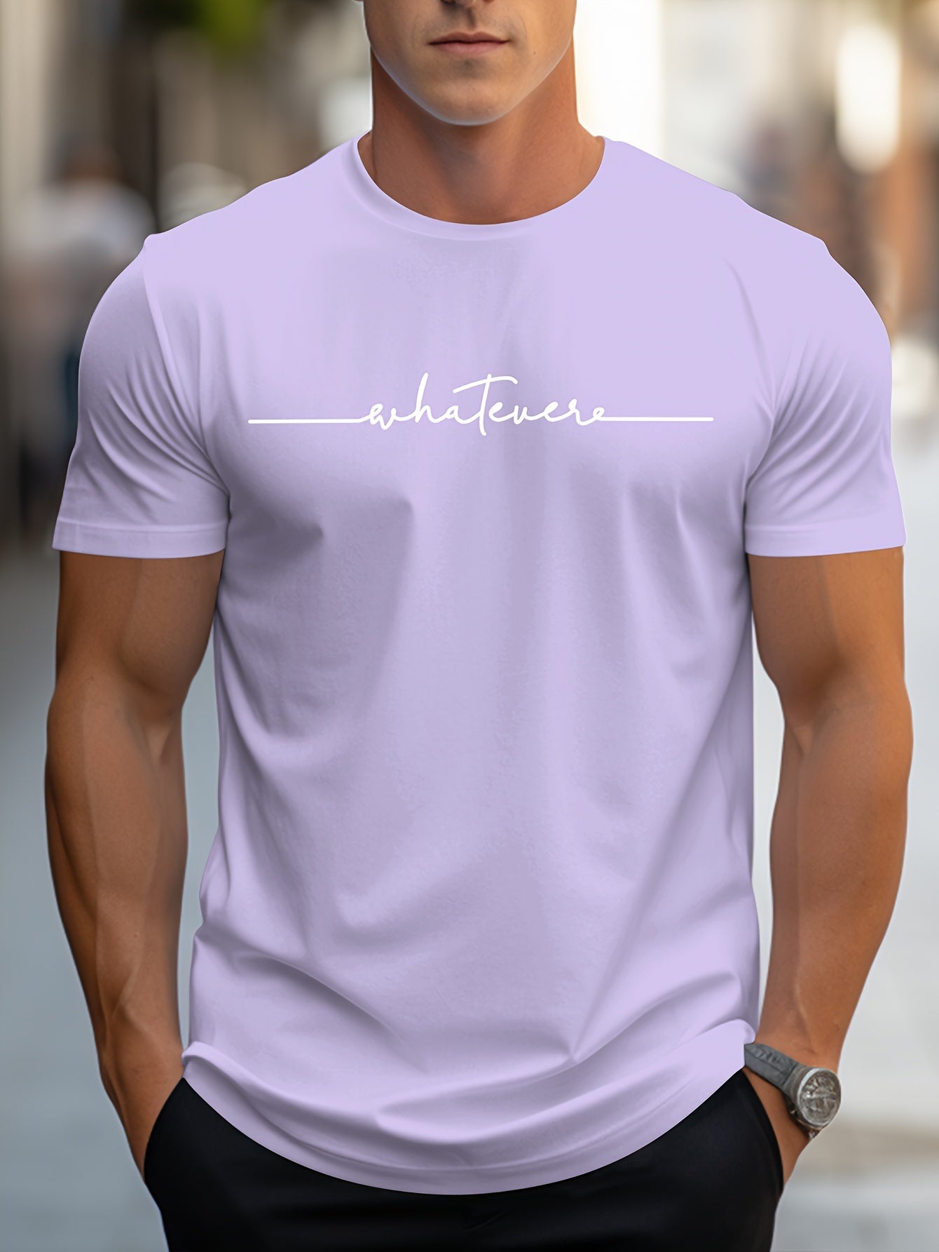 T-shirt Homme Été "Whatever" – Confortable & Stylé
