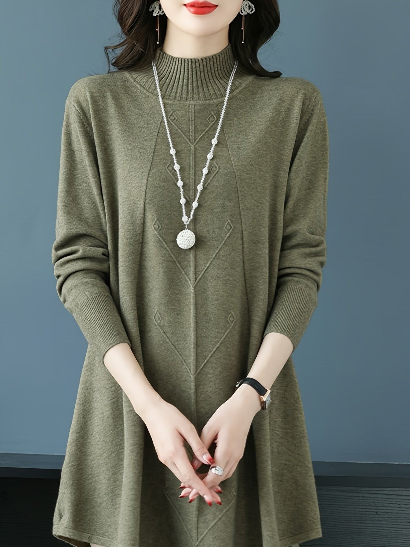 Pull col montant femme 🧶 – Maille chic hiver automne GTIJARA