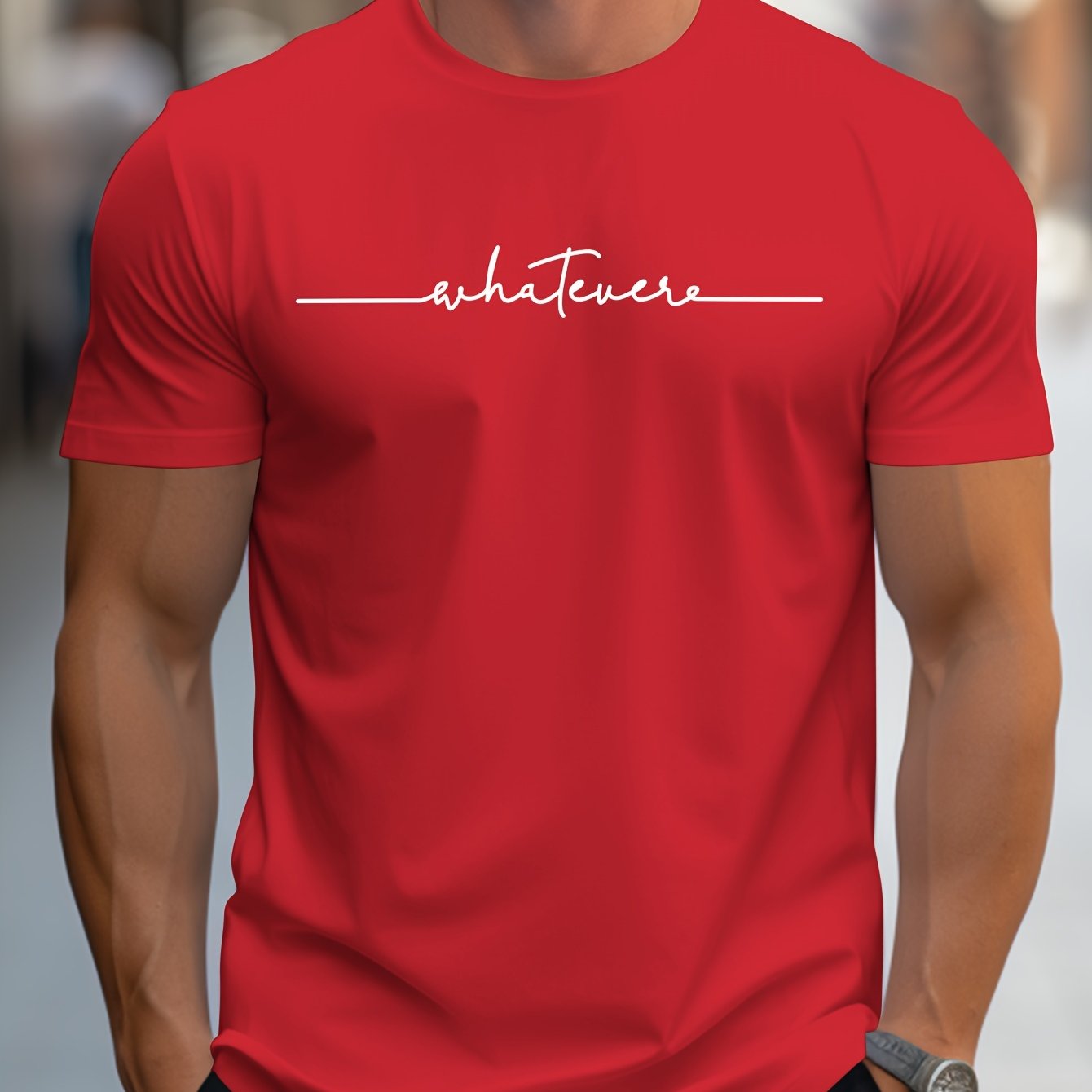 T-shirt Homme Été "Whatever" – Confortable & Stylé