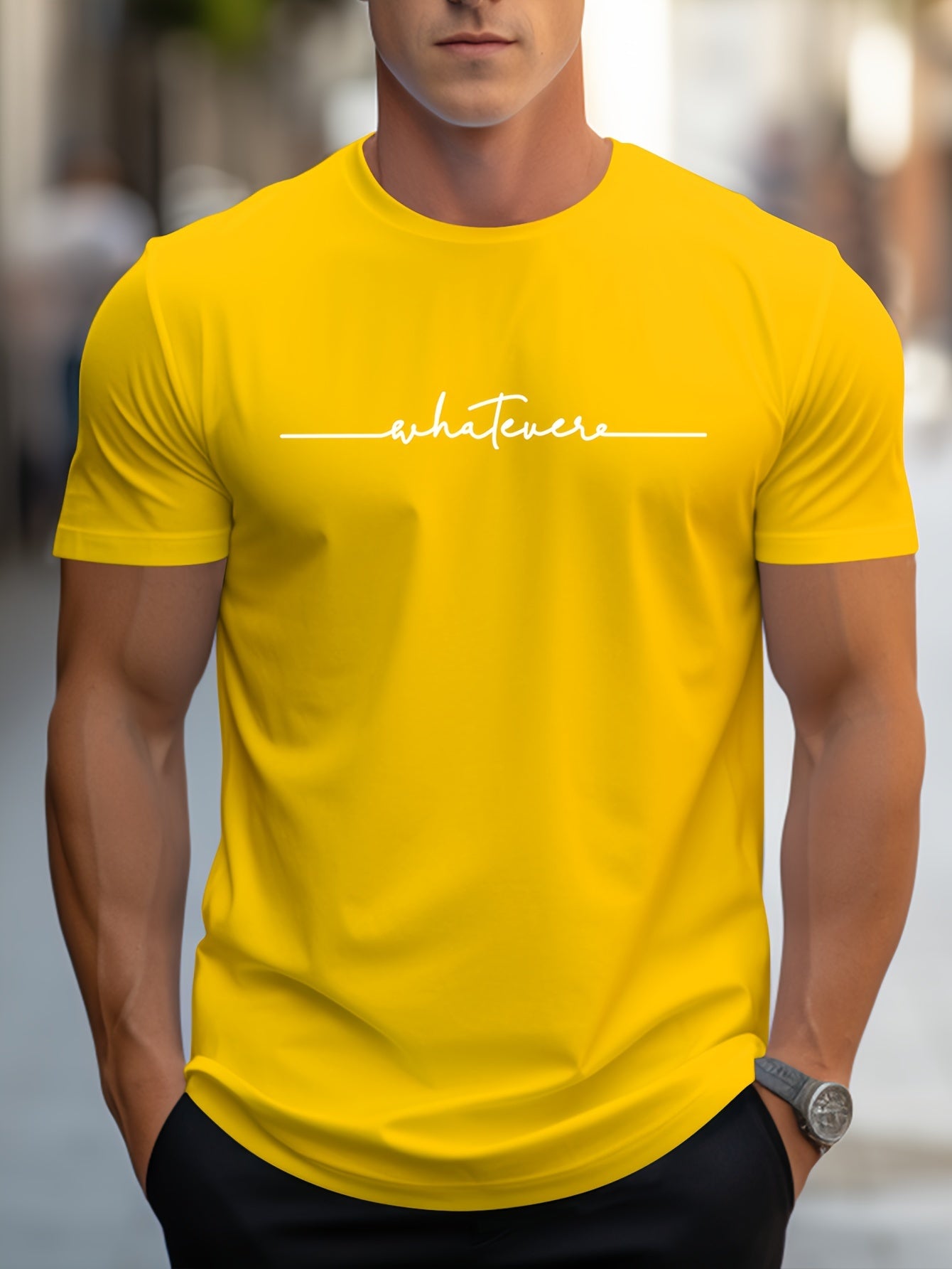 T-shirt Homme Été "Whatever" – Confortable & Stylé