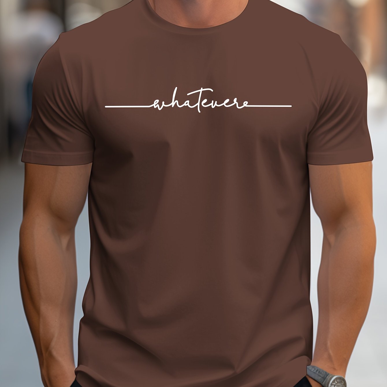 T-shirt Homme Été "Whatever" – Confortable & Stylé