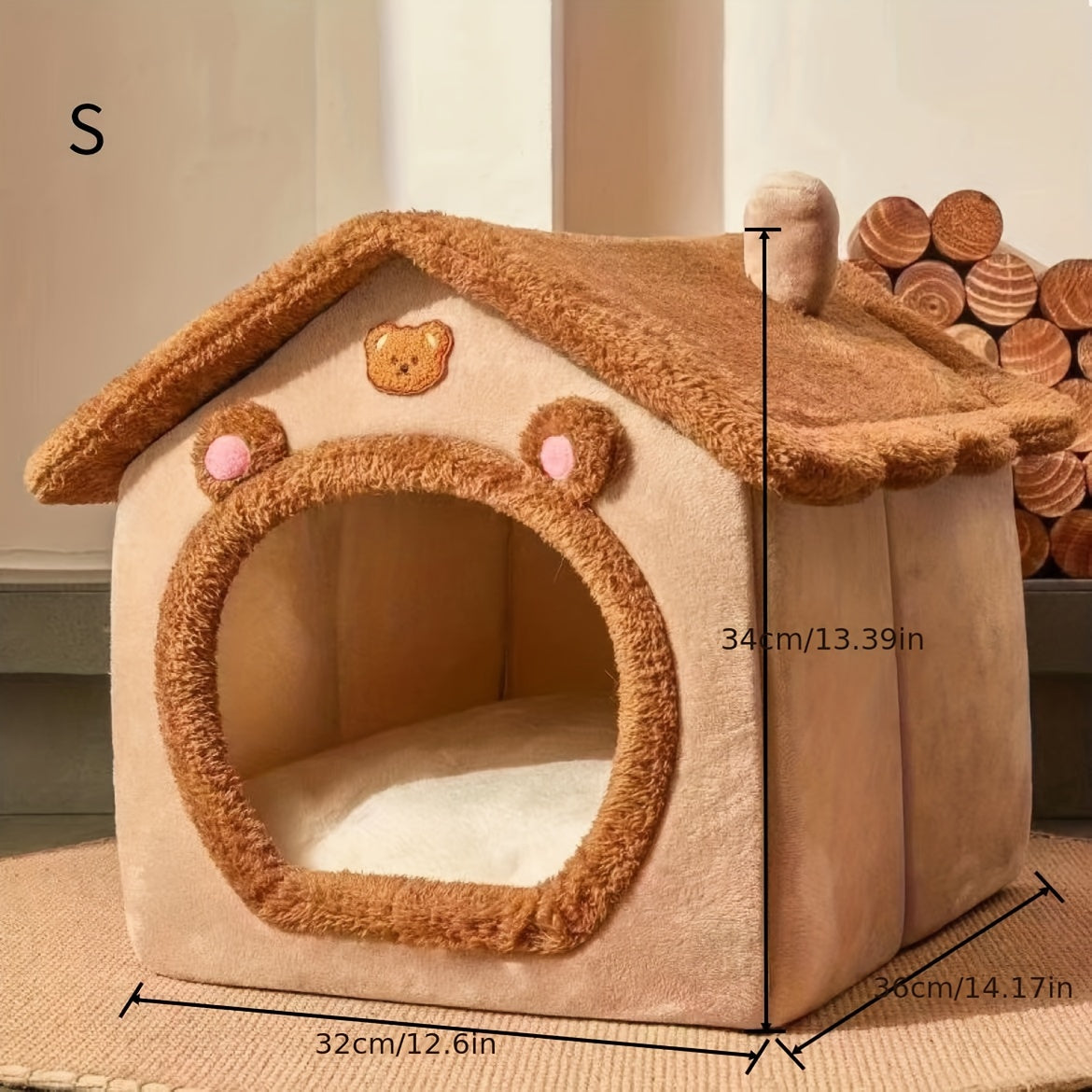Maison lit pour chat – Douce, chaude & lavable, idéale hiver