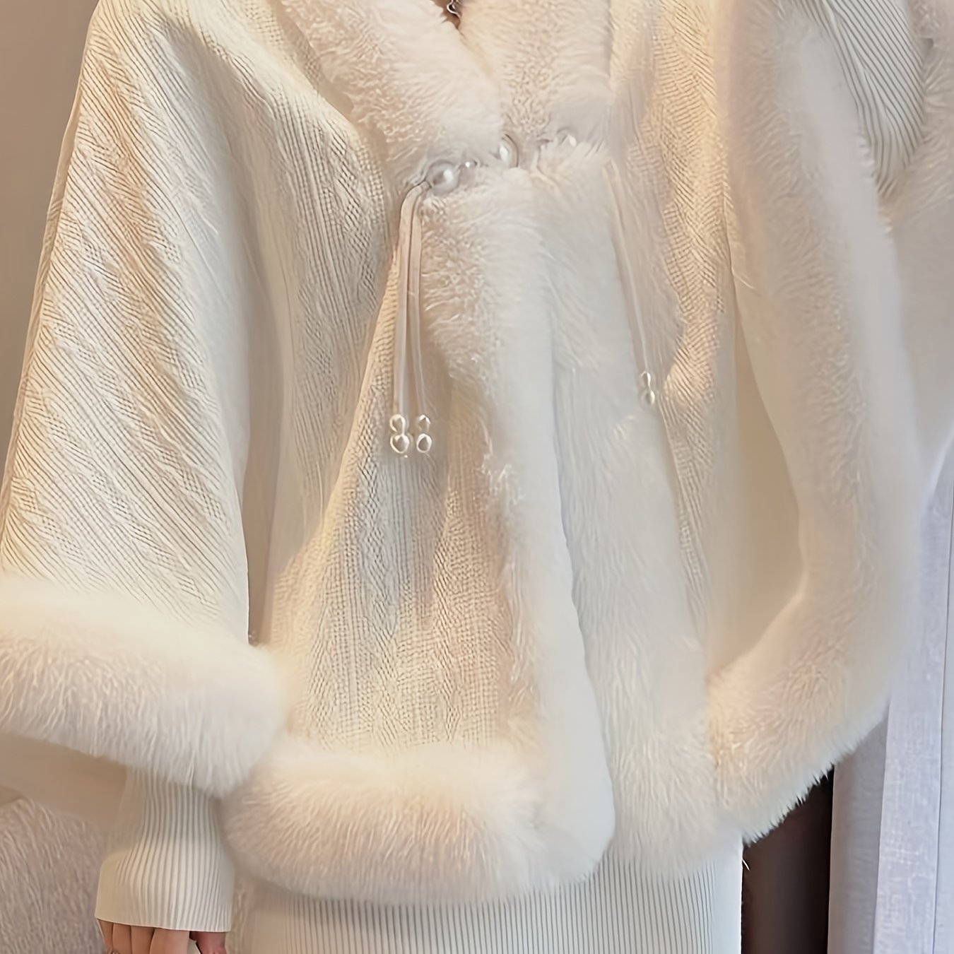 Cape en velours femme – Élégante & chaude avec capuche fourrure