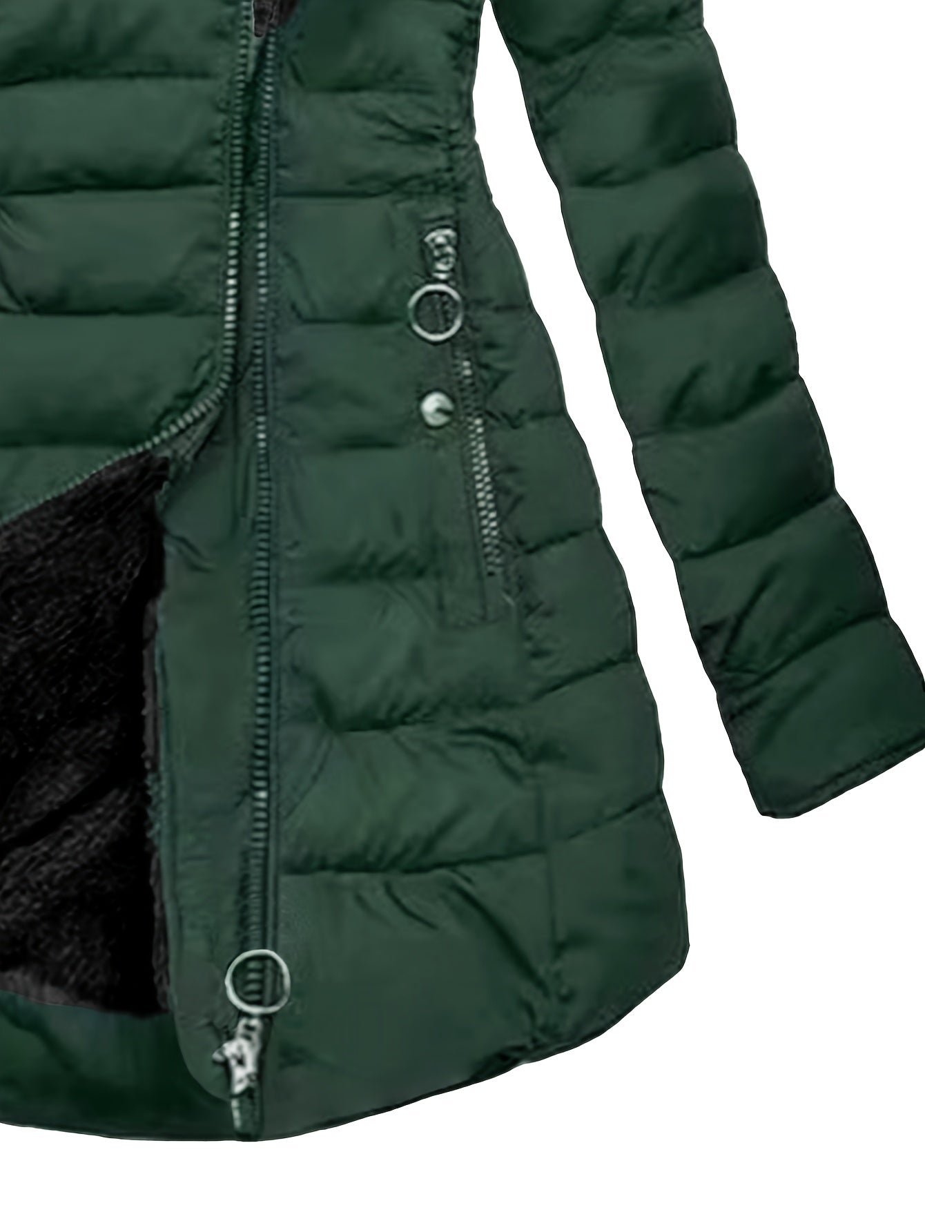 Veste chaude femme élégante – capuche & fermeture éclair slim fit