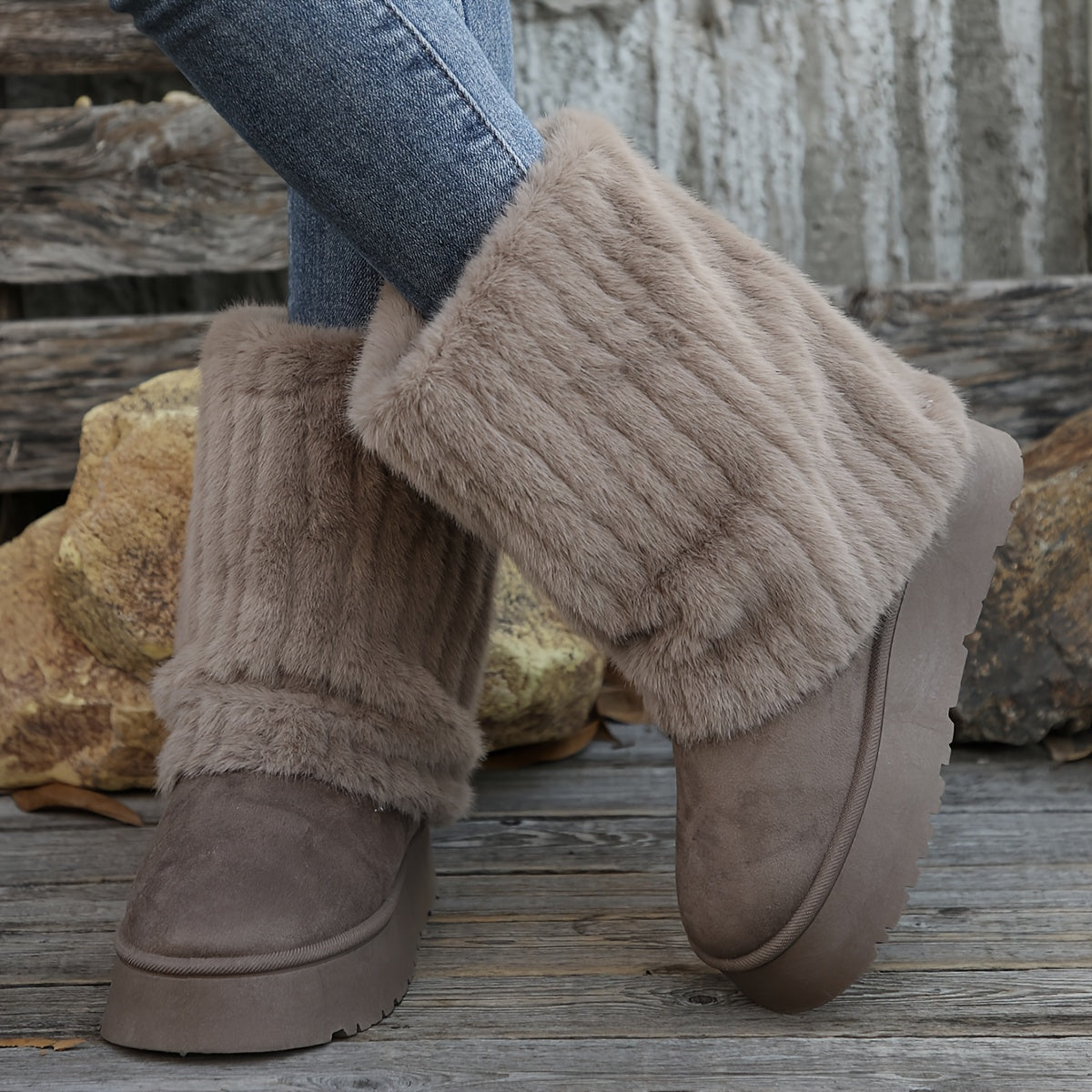 Bottes hiver femme grande taille – Chaudes, confortables & antidérapantes