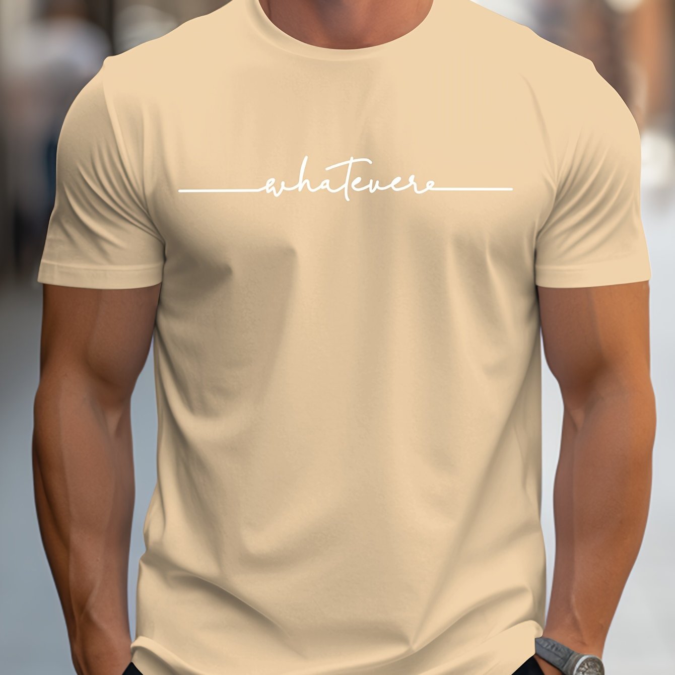 T-shirt Homme Été "Whatever" – Confortable & Stylé