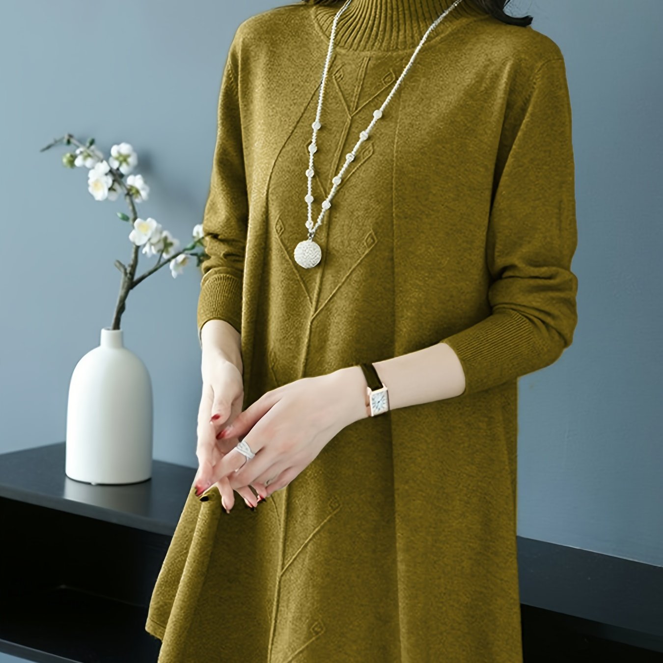 Pull col montant femme 🧶 – Maille chic hiver automne GTIJARA