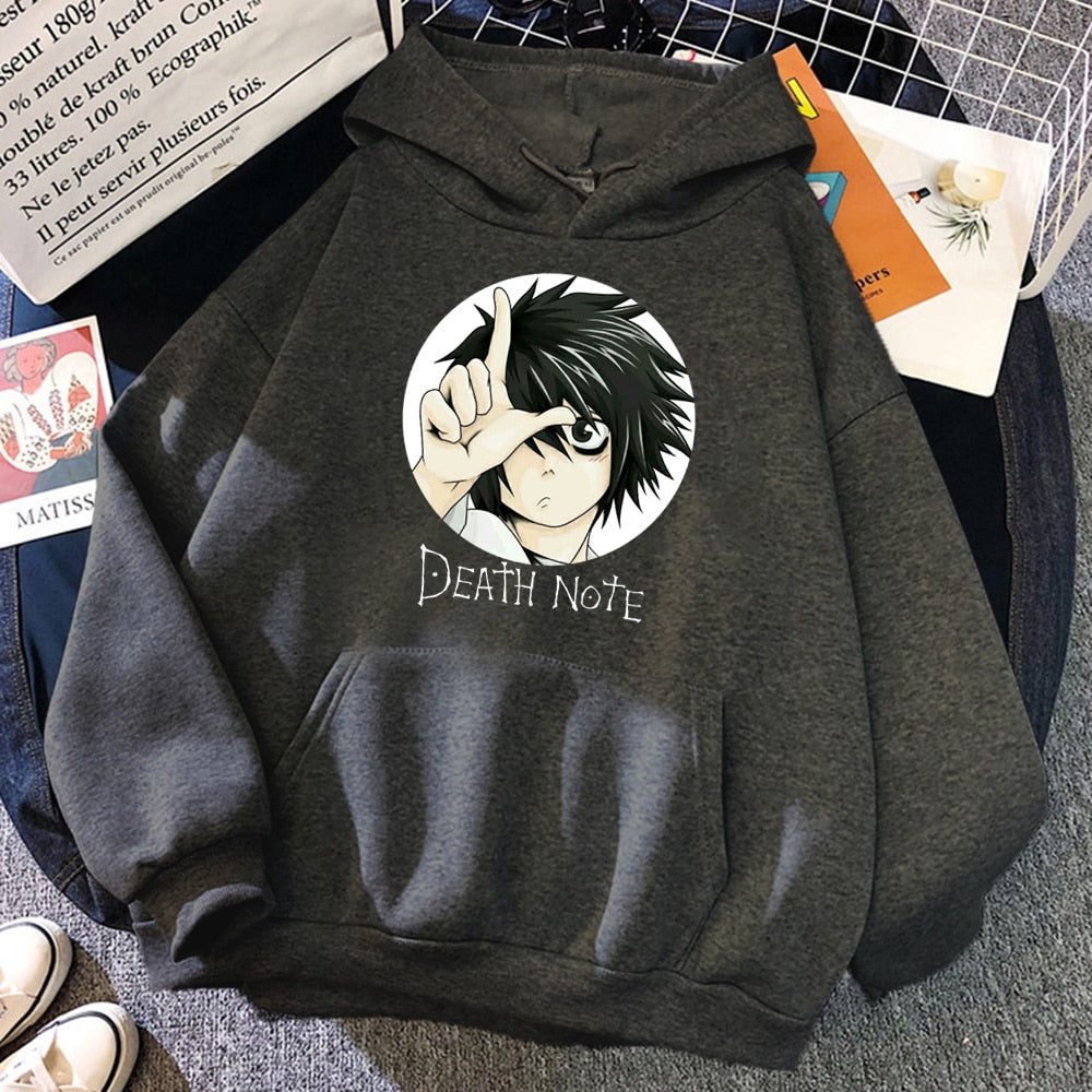 Sweat à capuche Death Note L Lawliet – Style manga streetwear