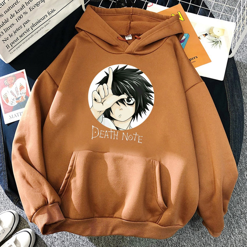 Sweat à capuche Death Note L Lawliet – Style manga streetwear