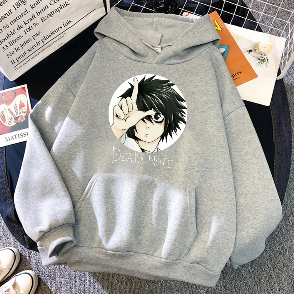 Sweat à capuche Death Note L Lawliet – Style manga streetwear