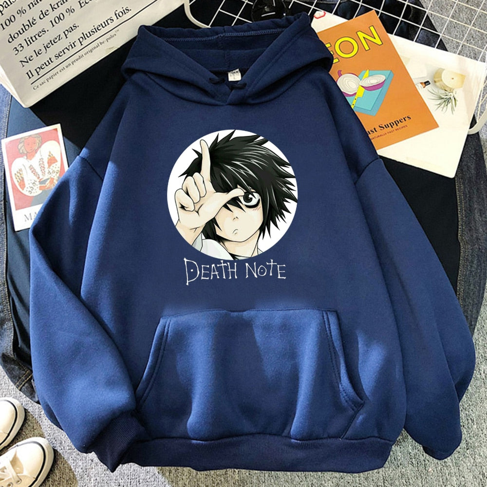 Sweat à capuche Death Note L Lawliet – Style manga streetwear