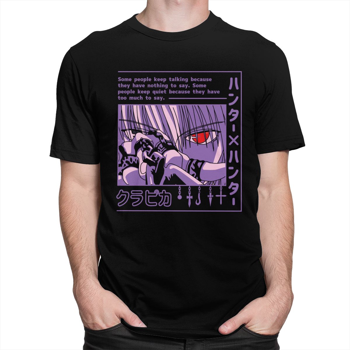 T-shirt Hunter X Hunter Kurapika Devil Eye, unisexe coton manga