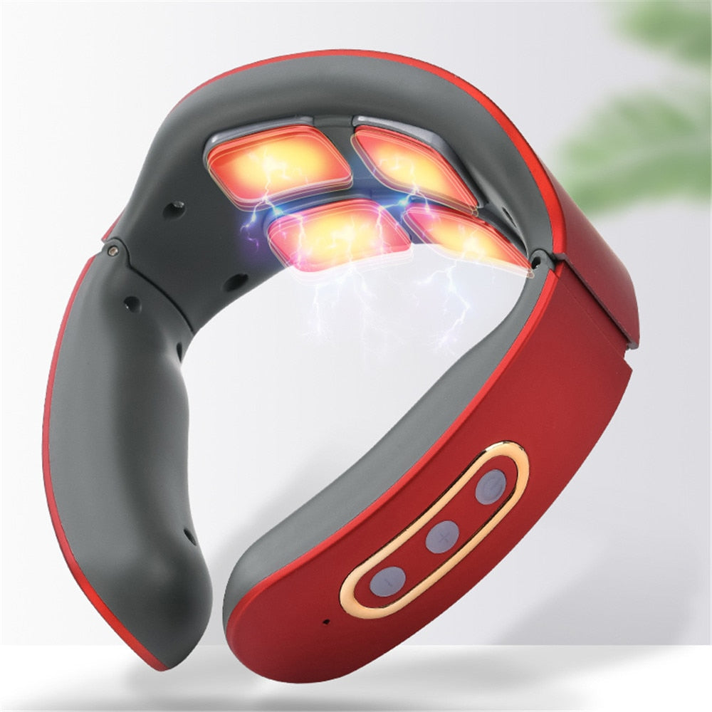 Masseur électrique cervical 4D chauffant – Relaxation & posture
