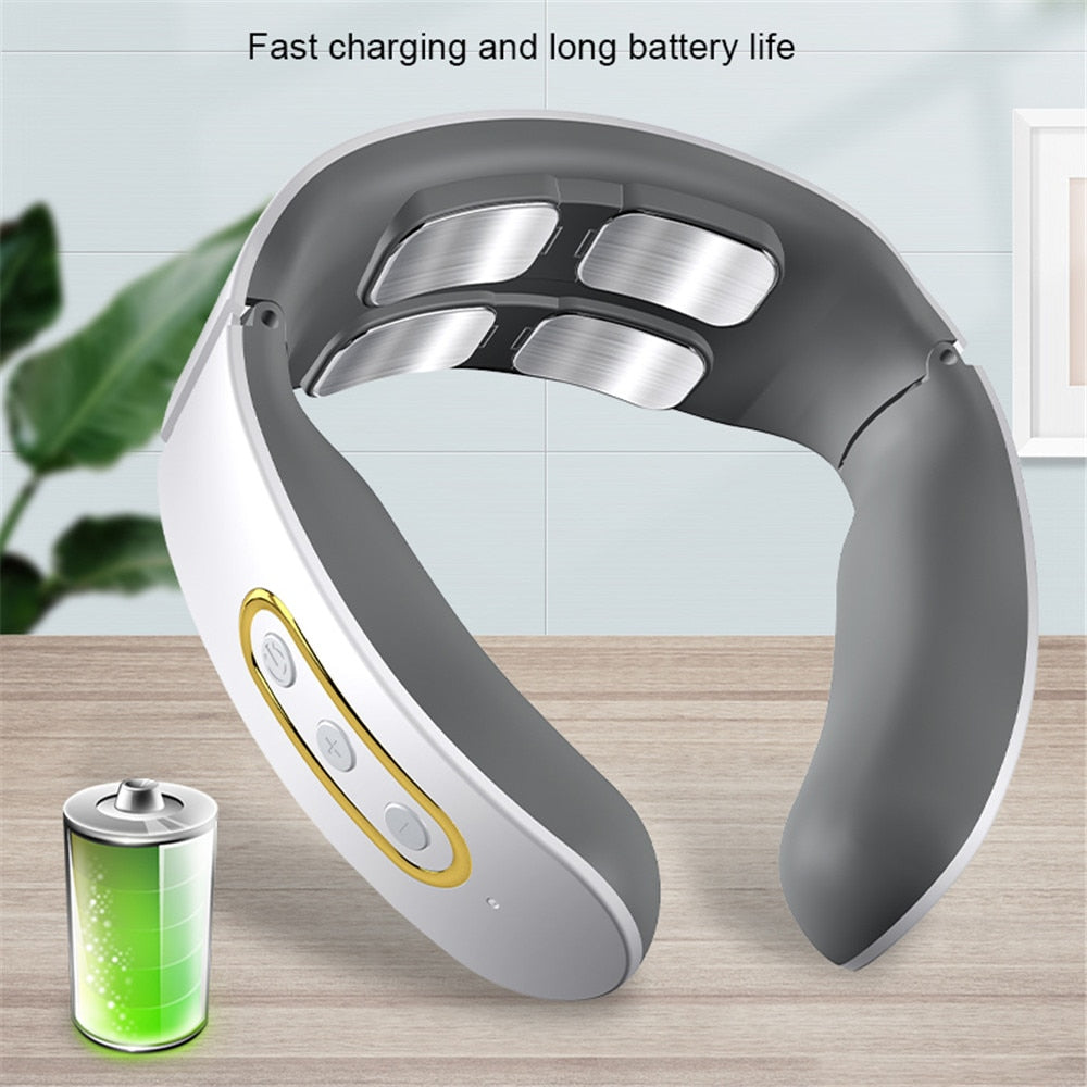 Masseur électrique cervical 4D chauffant – Relaxation & posture