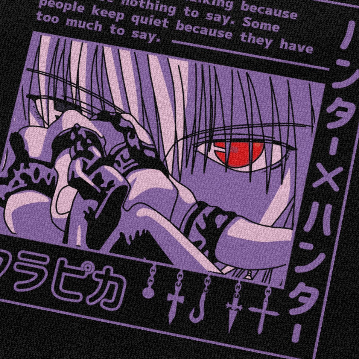 T-shirt Hunter X Hunter Kurapika Devil Eye, unisexe coton manga
