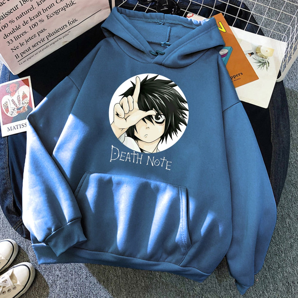 Sweat à capuche Death Note L Lawliet – Style manga streetwear