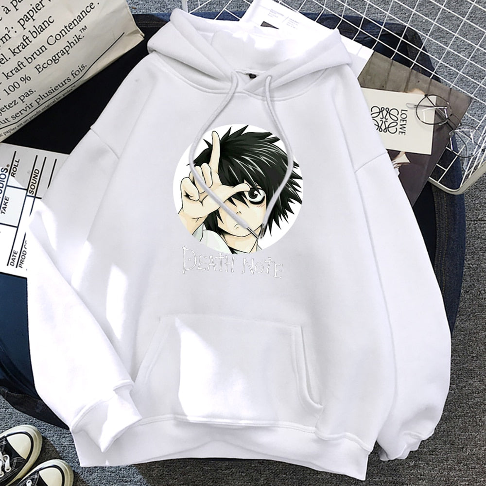 Sweat à capuche Death Note L Lawliet – Style manga streetwear
