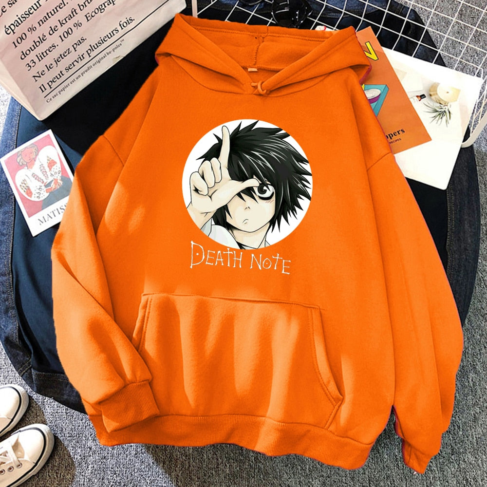 Sweat à capuche Death Note L Lawliet – Style manga streetwear