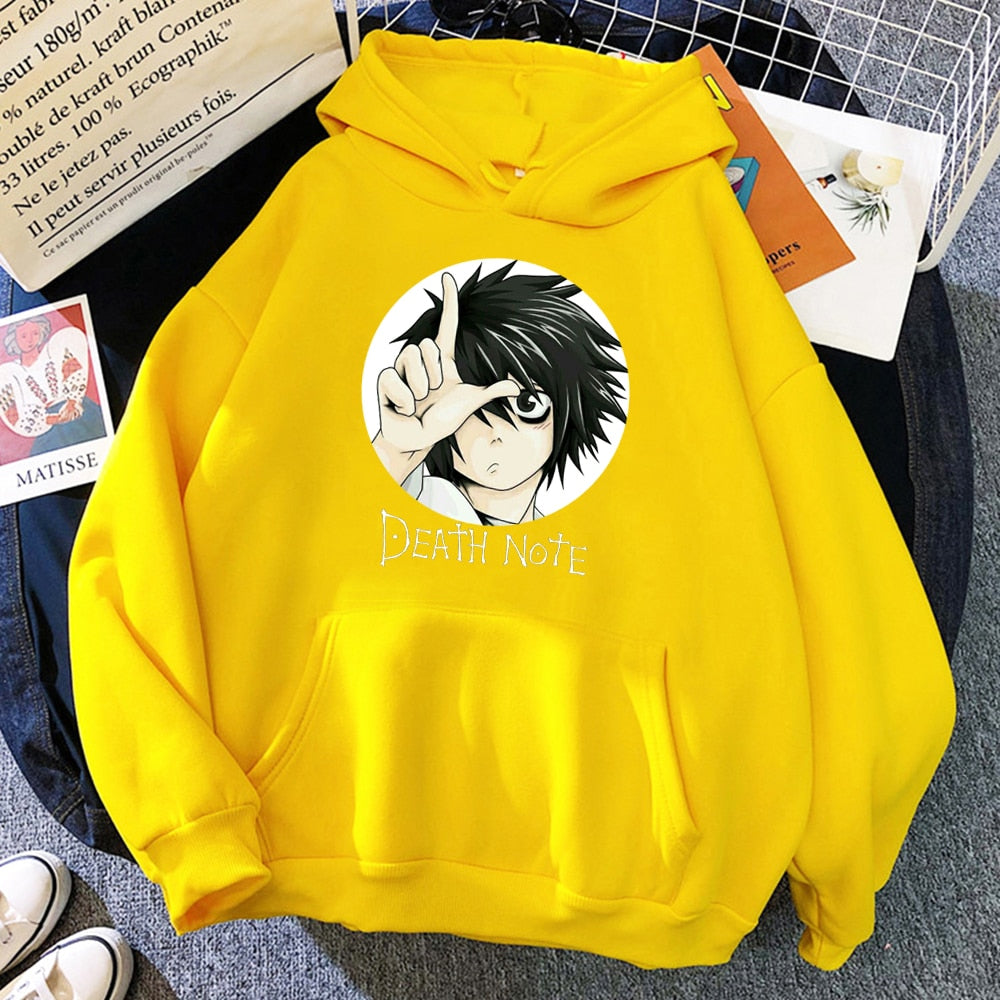 Sweat à capuche Death Note L Lawliet – Style manga streetwear