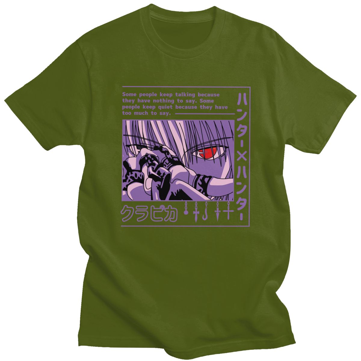 T-shirt Hunter X Hunter Kurapika Devil Eye, unisexe coton manga