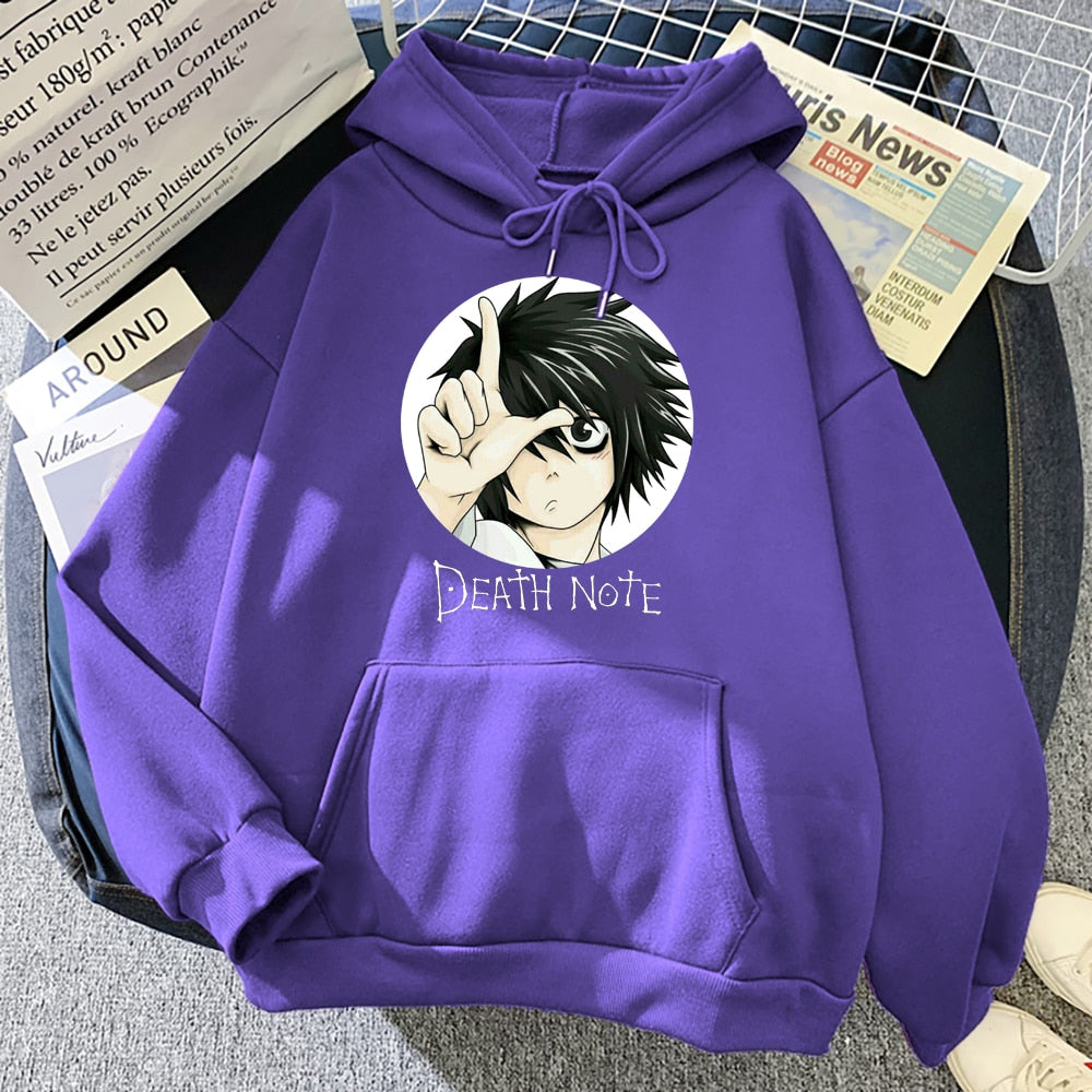 Sweat à capuche Death Note L Lawliet – Style manga streetwear