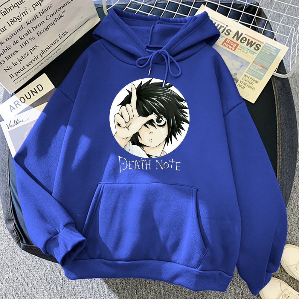 Sweat à capuche Death Note L Lawliet – Style manga streetwear