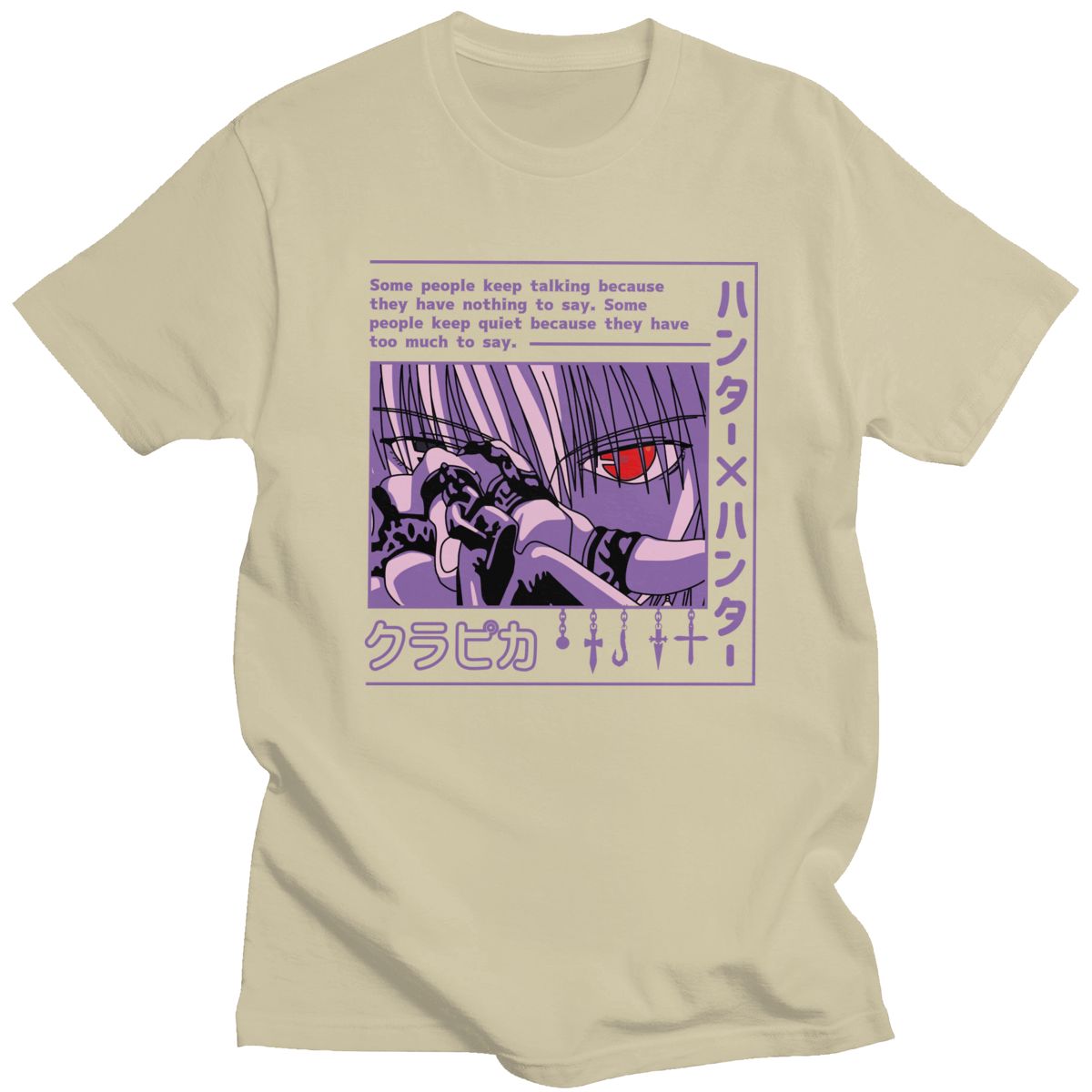 T-shirt Hunter X Hunter Kurapika Devil Eye, unisexe coton manga