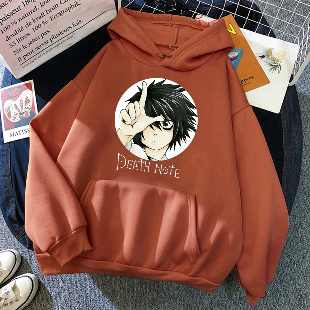 Sweat à capuche Death Note L Lawliet – Style manga streetwear